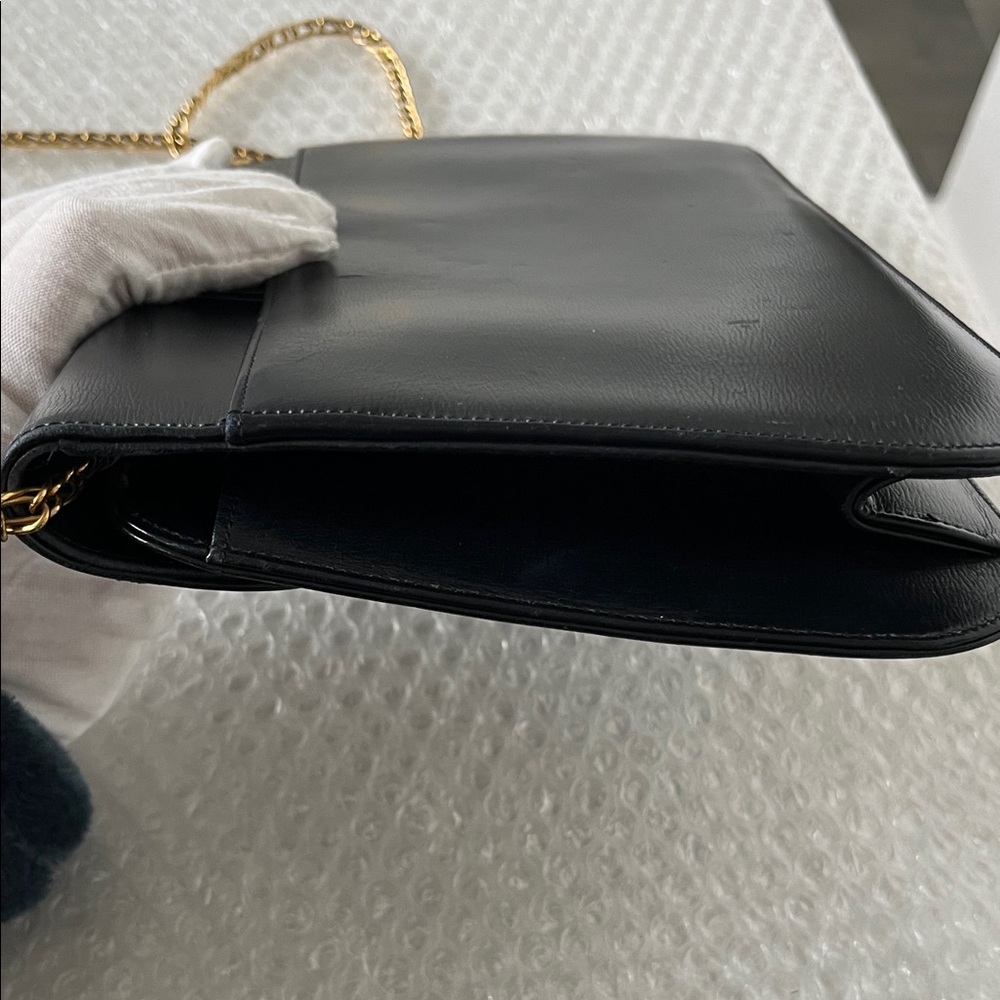 Cartier Inky Blue Leather Flap Bag Purse / Clutch - Picture 11 of 16